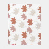 Couverture Polaire Rustique Botanique Terracotta Maple Feuille Motif (Devant)