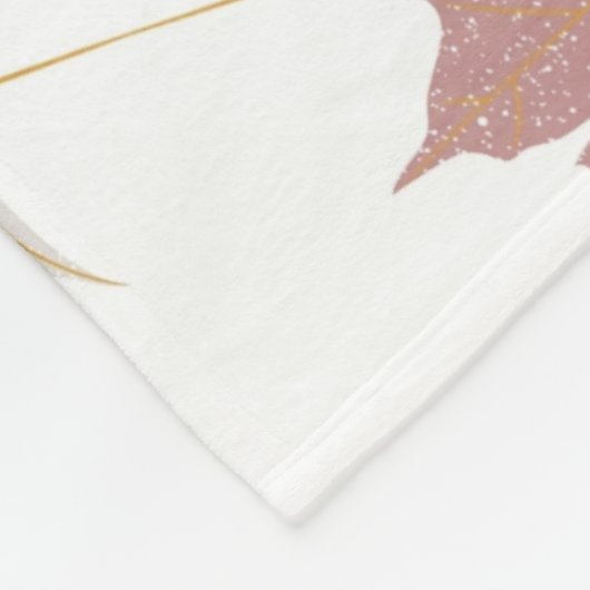 Couverture Polaire Rustique Botanique Terracotta Maple Feuille Motif (Coin)