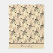 Couverture Polaire Rustique Dragonfly Art Design Motif (Devant)