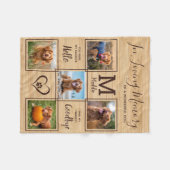 Couverture Polaire Rustique En Mémoire Amoureuse Photo Collage Pet Me (Devant (Horizontal))