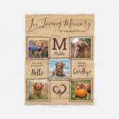 Couverture Polaire Rustique En Mémoire Amoureuse Photo Collage Pet Me (Devant)