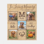 Couverture Polaire Rustique En Mémoire Amoureuse Photo Collage Pet Me (Devant)
