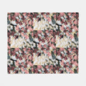Couverture Polaire Rustique feuille d'érable rouillé rouge brun rose (Devant (Horizontal))