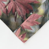 Couverture Polaire Rustique feuille d'érable rouillé rouge brun rose (Coin)