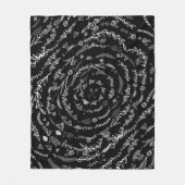 Couverture Polaire Rustique Floral Garland Folk Art Motif Fleece (Devant)