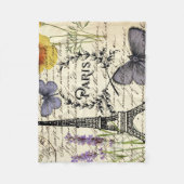 Couverture Polaire rustique français scripts de pays paris eiffel tow (Devant)