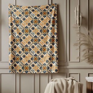 Couverture Polaire Rustique Méditerranéen Blanche Tons chauds et chau