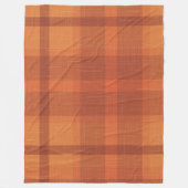 Couverture Polaire Rustique Orange Automne Plaid Tartan Enveloppement (Devant)