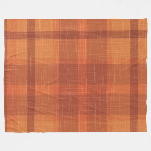 Couverture Polaire Rustique Orange Automne Plaid Tartan Enveloppement (Devant (Horizontal))
