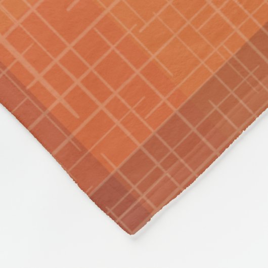 Couverture Polaire Rustique Orange Automne Plaid Tartan Enveloppement (Coin)