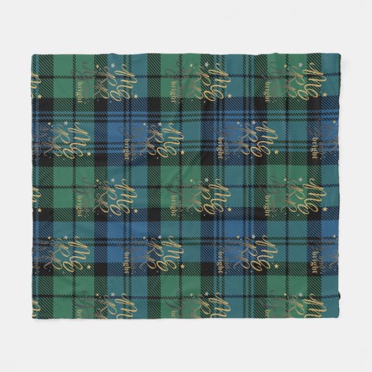Couverture Polaire Rustique Plaid Campbell Merry et Bright Tartan (Devant (Horizontal))