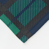 Couverture Polaire Rustique Plaid élégant Blackwatch Tartan (Coin)