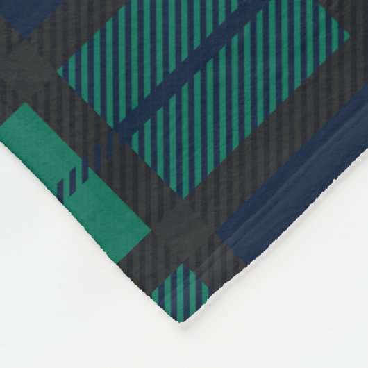 Couverture Polaire Rustique Plaid élégant Blackwatch Tartan (Coin)