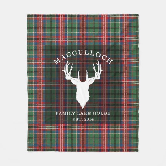 Couverture Polaire Rustique Plaid MacCulloch Famille Tartan (Devant)