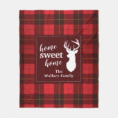 Couverture Polaire Rustique Plaid Rouge Wallace Tartan (Devant)
