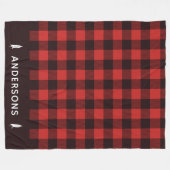 Couverture Polaire Rustique rouge et noir flanelle de vacances Person (Devant (Horizontal))