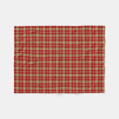 Couverture Polaire Rustique rouge et vert clair Motif plaid (Devant (Horizontal))