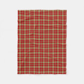 Couverture Polaire Rustique rouge et vert clair Motif plaid (Devant)