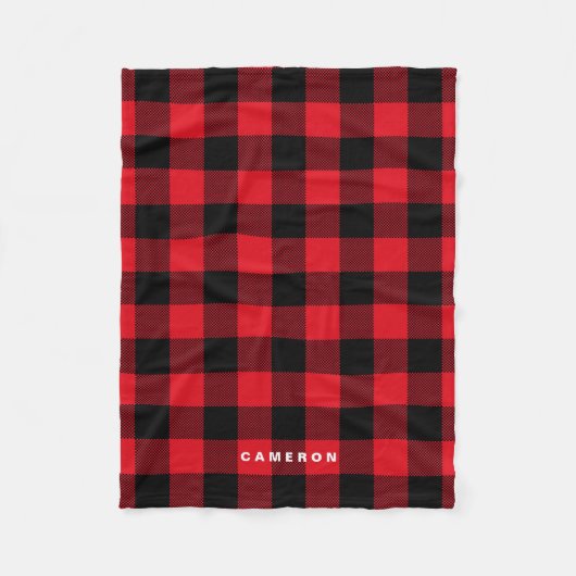 Couverture Polaire Rustique Rouge Plaid Motif vacances personnalisées (Devant)