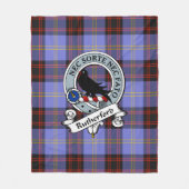 Couverture Polaire Rutherford Clan Badge Tartan Plaid (Devant)