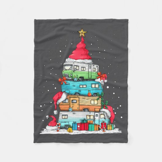 Couverture Polaire Rv Camng Camper Travel Vacation Christmas Tree Xma (Devant)