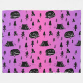 Couverture Polaire RV et Camping Amour Camping Parfait Camping (Devant (Horizontal))