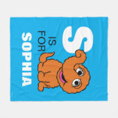 Couverture Polaire S est pour Snuffleupagus | Ajouter Votre Nom (Devant (Horizontal))
