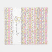 Couverture Polaire S monogramme nom personnalisé signifiant Savannah (Devant (Horizontal))