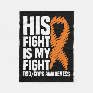 Couverture Polaire Sa Lutte Ma Lutte Orange Ribbon Rsdcrps Sensibilis