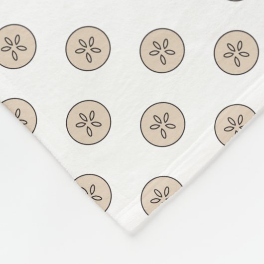 Couverture Polaire Sable côtier Dollar Sea Shell Motif (Coin)
