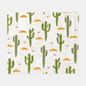 Couverture Polaire Sable De Cactus : Style Mexicain Sans Couleur. (Devant (Horizontal))