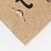Couverture Polaire Sable et Starfish Message personnalisé Plage (Coin)