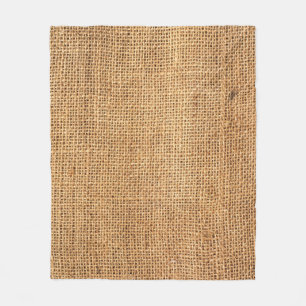 Couverture Polaire Sacoche Burlap Brown : Arrière - plan de tissu tex