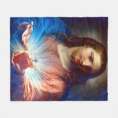 Couverture Polaire Sacré Coeur de Jésus (Devant (Horizontal))