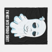 Couverture Polaire Sad Ghost Halloween Costume I'm Not Into Spooky Sh (Devant (Horizontal))