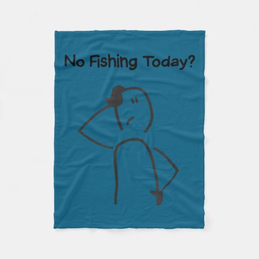 Couverture Polaire Sad Stick Figure Fisherman No Fishing Today Father (Devant)