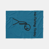 Couverture Polaire Sad Stick Man Figure Fisherman No Fishing Today Fa (Devant (Horizontal))