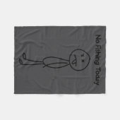 Couverture Polaire Sad Stick Man Figure Fisherman No Fishing Today Fa (Devant (Horizontal))
