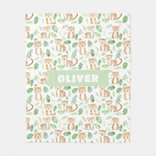Couverture Polaire Safari Animaux Jungle Salle Décor Nursery Cute