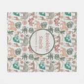 Couverture Polaire Safari personnalisé Boho Jungle (Devant (Horizontal))