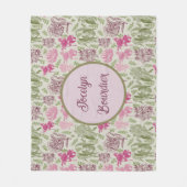 Couverture Polaire Sage Botanique Personnalisé Peony Eucalyptus (Devant)