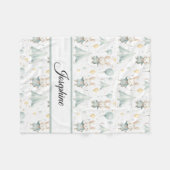 Couverture Polaire Sage Bunny Dreams Baby Personnalisé (Devant (Horizontal))