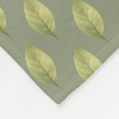Couverture Polaire Sage Feuilles Murmurantes (Coin)