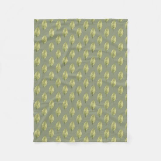 Couverture Polaire Sage Feuilles Murmurantes (Devant)