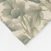 Couverture Polaire Sage Green Floral Élégant (Coin)