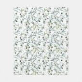 Couverture Polaire Sage Green French Country Watercolor Olive (Devant)