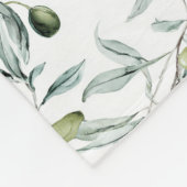 Couverture Polaire Sage Green French Country Watercolor Olive Name (Coin)