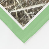 Couverture Polaire Sage Green House Rabbit Photo et nom (Coin)