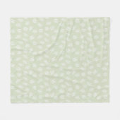 Couverture Polaire Sage Green Mmte Feuille Motif (Devant (Horizontal))