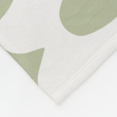 Couverture Polaire Sage Green Retro Super Baby Flowers Motif (Coin)